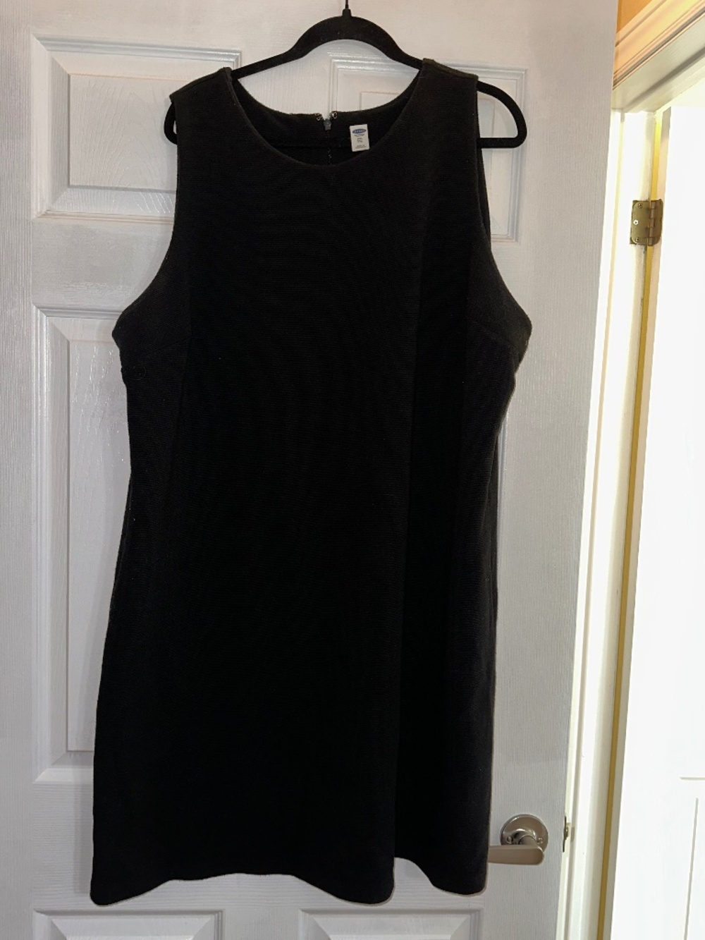Old Navy Black Ribbed Sleeveless Classic Dress Shift — Size XXL